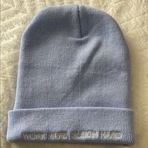 Blue Knit Beanie
